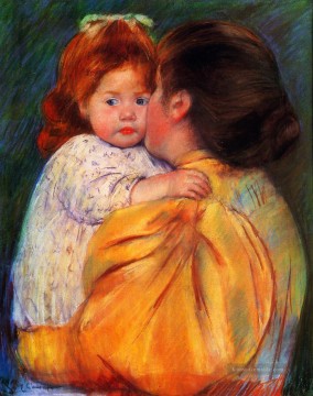 Mary Cassatt Werke - Maternal Mütter Kinder Mary Cassatt Kuss